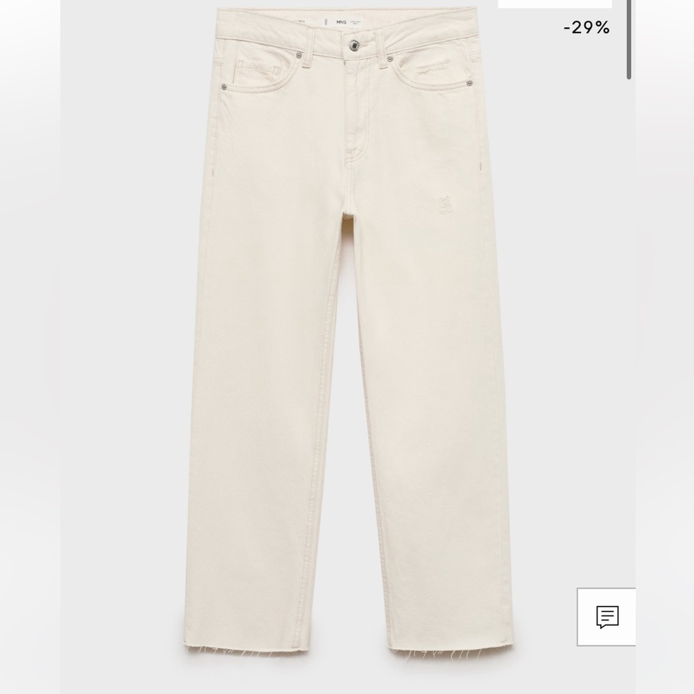 MANGO BLANCA STRAIGHT JEANS